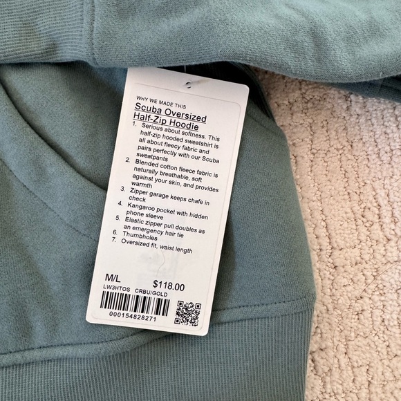 lululemon scuba oversized half zip 
Crater Blue /gold zip - Picture 8 of 9